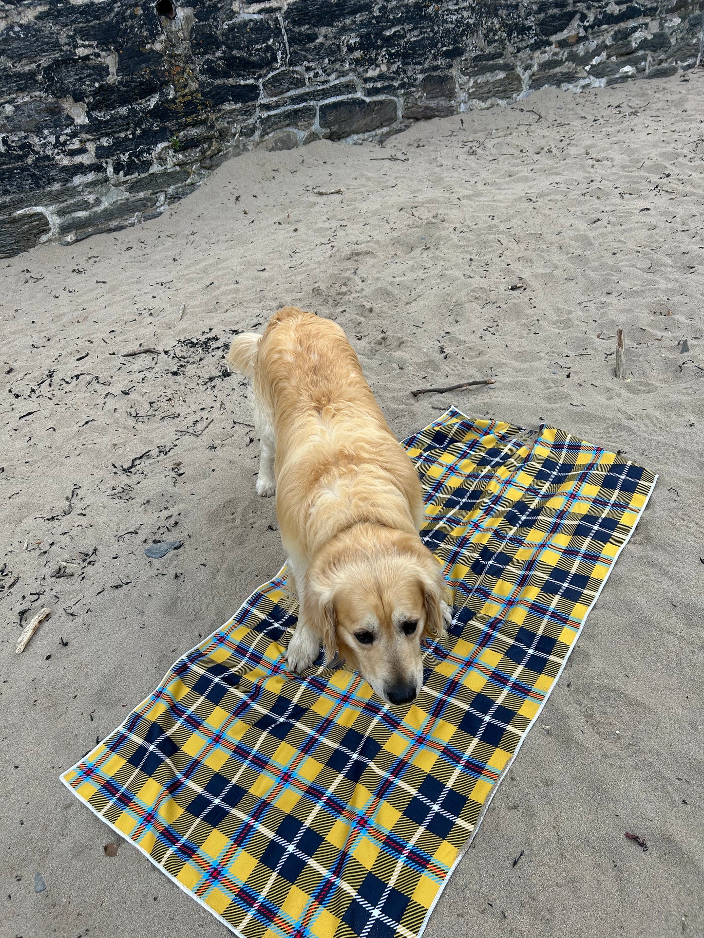 Cornish Tartan Beach Towel Microfibre
